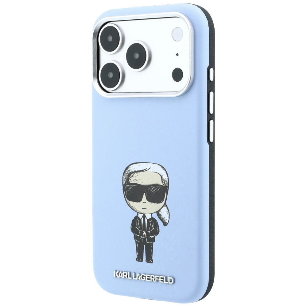 Karl Lagerfeld iPhone 17 Pro/iPhone 18 Pro Skal Smooth Ikonik Sketch Blå