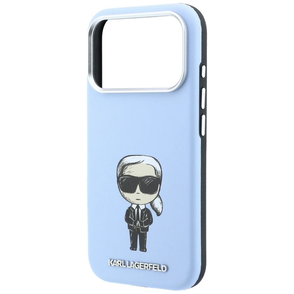 Karl Lagerfeld iPhone 17 Pro/iPhone 18 Pro Skal Smooth Ikonik Sketch Blå