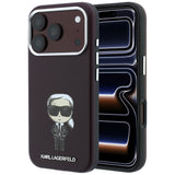 Karl Lagerfeld iPhone 17 Pro/iPhone 18 Pro Skal Smooth Ikonik Sketch Burgundy