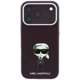 Karl Lagerfeld iPhone 17 Pro/iPhone 18 Pro Skal Smooth Ikonik Sketch Burgundy