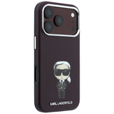 Karl Lagerfeld iPhone 17 Pro/iPhone 18 Pro Skal Smooth Ikonik Sketch Burgundy