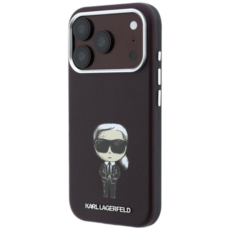 Karl Lagerfeld iPhone 17 Pro Max/iPhone 18 Pro Max Skal Smooth Ikonik Sketch Burgundy