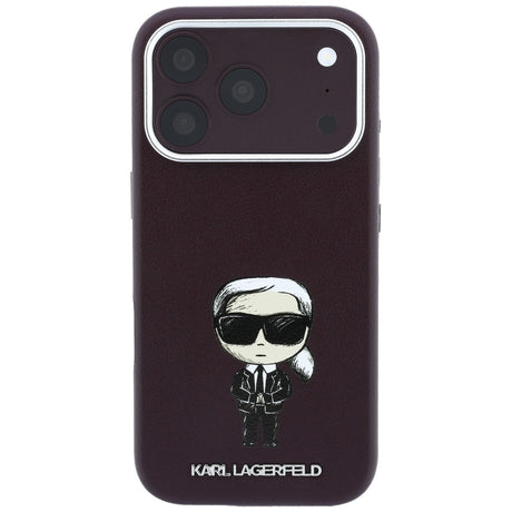 Karl Lagerfeld iPhone 17 Pro Max/iPhone 18 Pro Max Skal Smooth Ikonik Sketch Burgundy