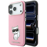 Karl Lagerfeld iPhone 17 Pro/iPhone 18 Pro Skal Smooth Choupette Sketch Rosa