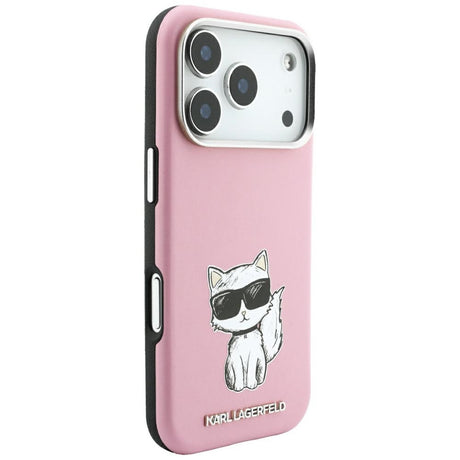Karl Lagerfeld iPhone 17 Pro/iPhone 18 Pro Skal Smooth Choupette Sketch Rosa