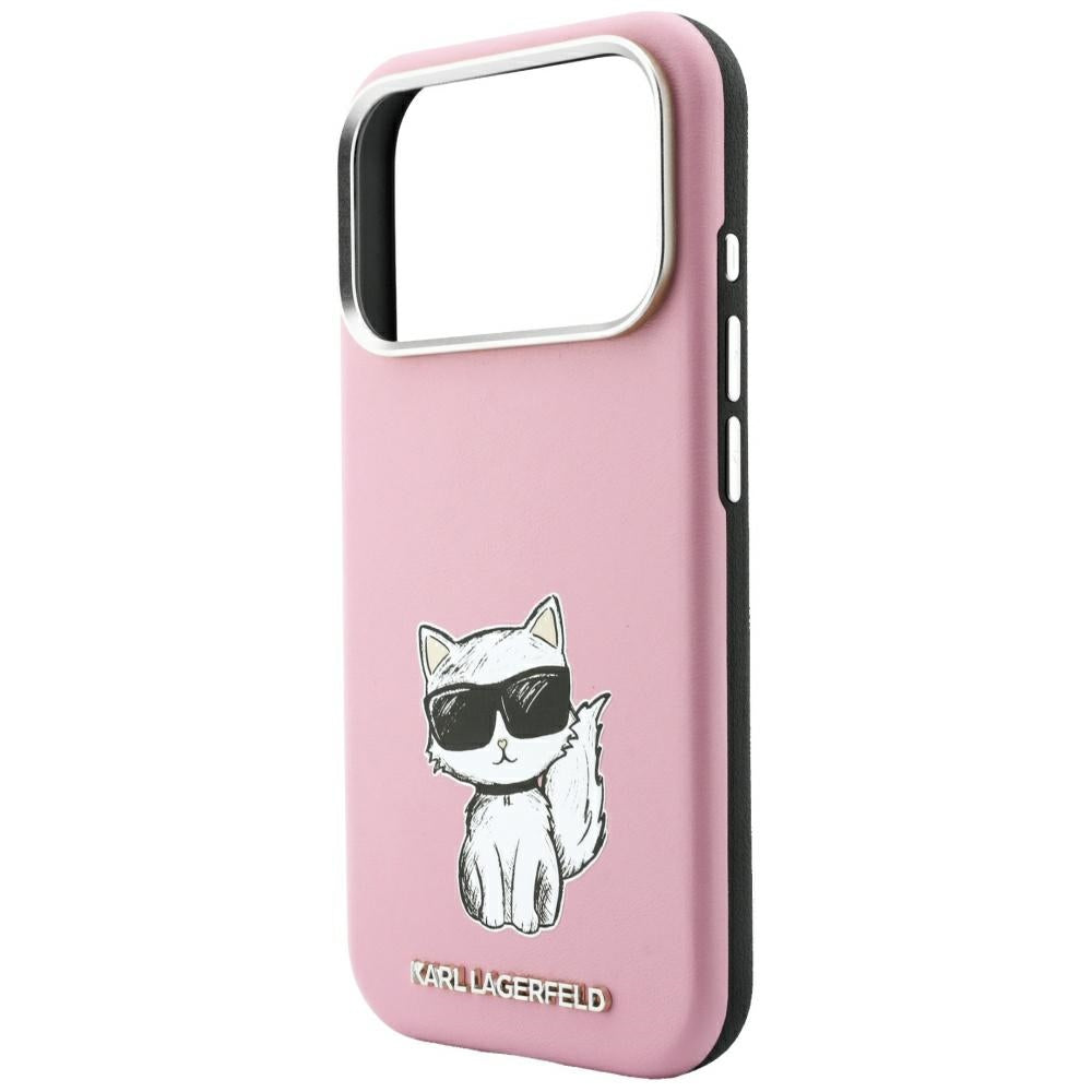 Karl Lagerfeld iPhone 17 Pro/iPhone 18 Pro Skal Smooth Choupette Sketch Rosa