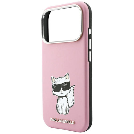 Karl Lagerfeld iPhone 17 Pro/iPhone 18 Pro Skal Smooth Choupette Sketch Rosa