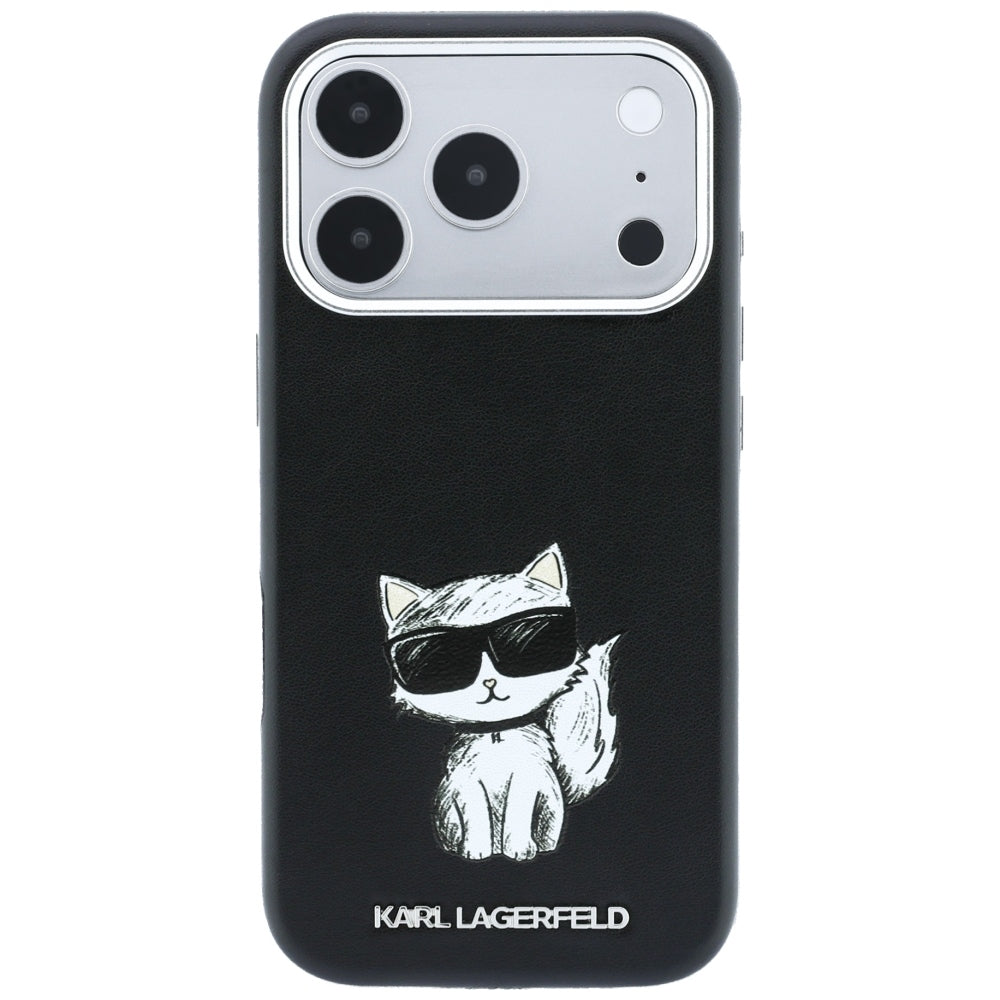 Karl Lagerfeld iPhone 17 Pro/iPhone 18 Pro Skal Smooth Choupette Sketch Svart