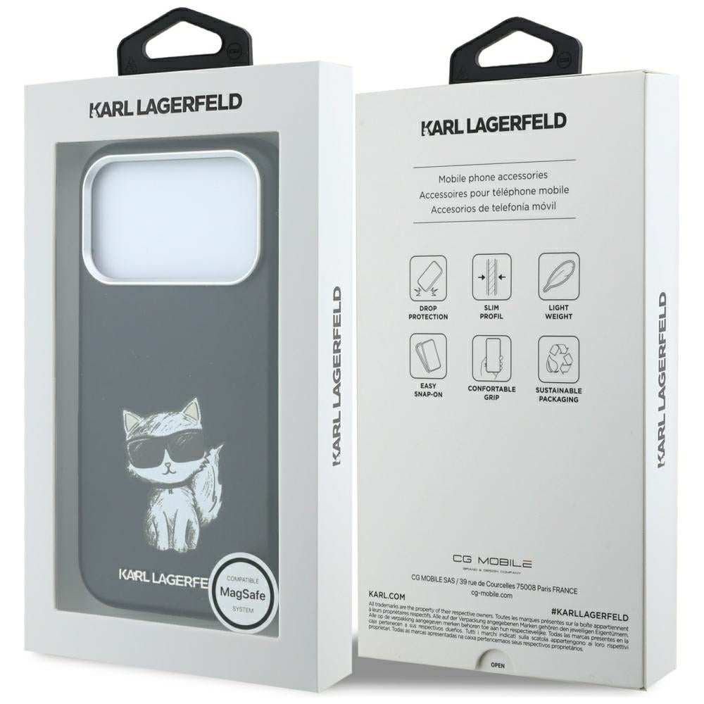Karl Lagerfeld iPhone 17 Pro/iPhone 18 Pro Skal Smooth Choupette Sketch Svart
