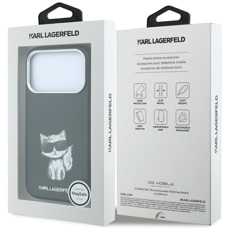 Karl Lagerfeld iPhone 17 Pro/iPhone 18 Pro Skal Smooth Choupette Sketch Svart