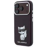 Karl Lagerfeld iPhone 17 Pro/iPhone 18 Pro Skal Smooth Choupette Sketch Burgundy