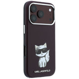 Karl Lagerfeld iPhone 17 Pro/iPhone 18 Pro Skal Smooth Choupette Sketch Burgundy