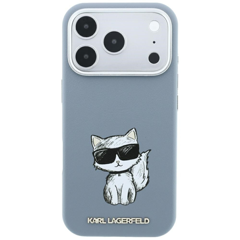 Karl Lagerfeld iPhone 17 Pro/iPhone 18 Pro Skal Smooth Choupette Sketch Blå