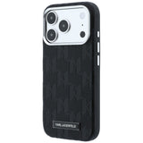 Karl Lagerfeld iPhone 17 Pro/iPhone 18 Pro Skal Grained Mono Resin Logo Svart