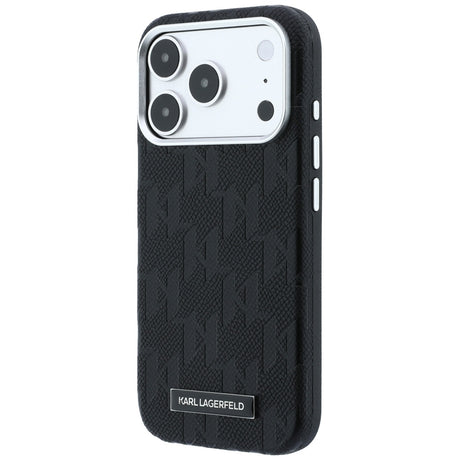 Karl Lagerfeld iPhone 17 Pro/iPhone 18 Pro Skal Grained Mono Resin Logo Svart