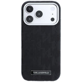 Karl Lagerfeld iPhone 17 Pro/iPhone 18 Pro Skal Grained Mono Resin Logo Svart