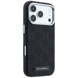 Karl Lagerfeld iPhone 17 Pro/iPhone 18 Pro Skal Grained Mono Resin Logo Svart