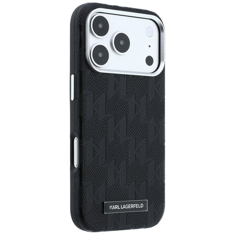 Karl Lagerfeld iPhone 17 Pro/iPhone 18 Pro Skal Grained Mono Resin Logo Svart