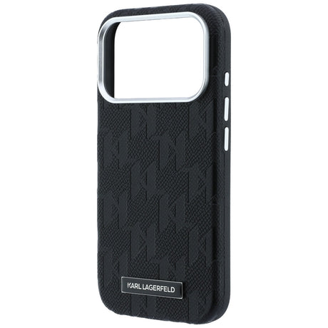 Karl Lagerfeld iPhone 17 Pro/iPhone 18 Pro Skal Grained Mono Resin Logo Svart