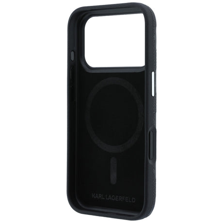 Karl Lagerfeld iPhone 17 Pro/iPhone 18 Pro Skal Grained Mono Resin Logo Svart