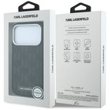 Karl Lagerfeld iPhone 17 Pro/iPhone 18 Pro Skal Grained Mono Resin Logo Svart