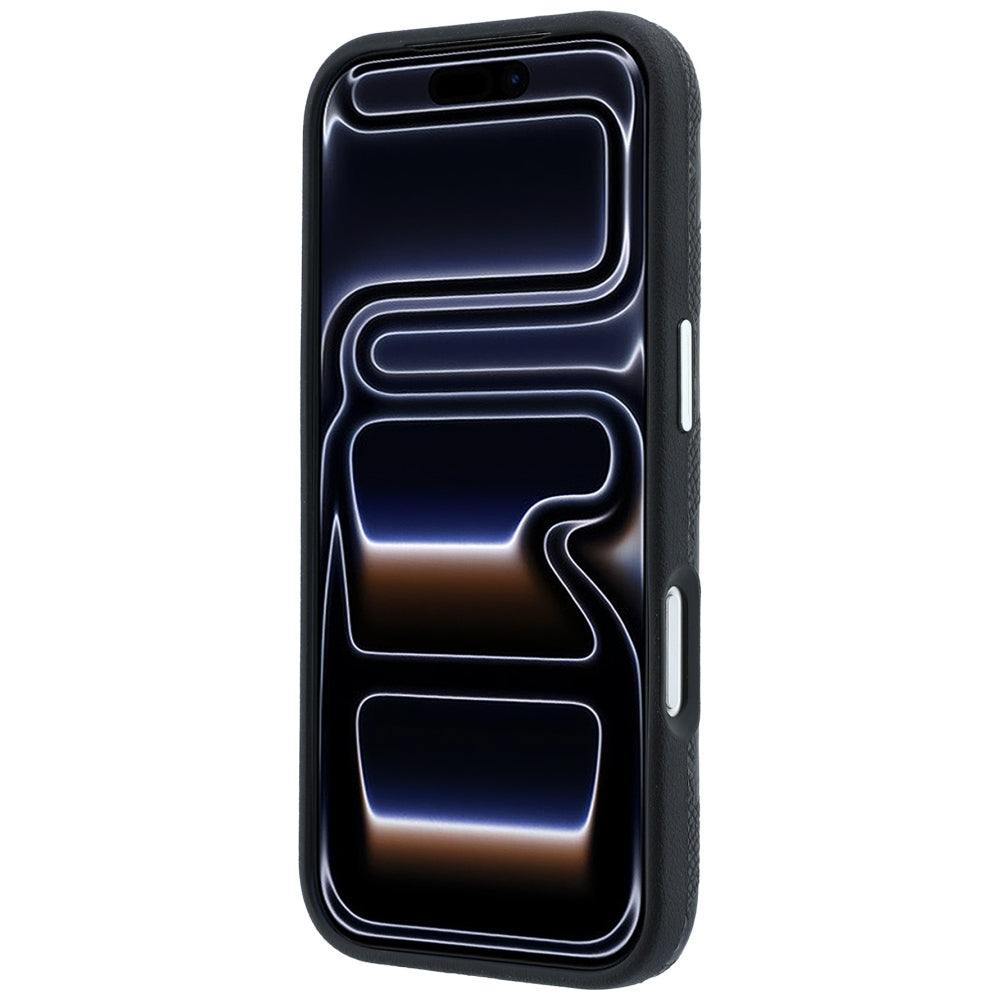 Karl Lagerfeld iPhone 17 Pro Max/iPhone 18 Pro Max Skal Grained Mono Resin Logo Svart