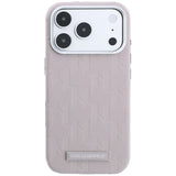 Karl Lagerfeld iPhone 17 Pro/iPhone 18 Pro Skal Grained Mono Resin Logo Rosa