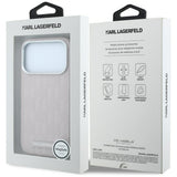 Karl Lagerfeld iPhone 17 Pro/iPhone 18 Pro Skal Grained Mono Resin Logo Rosa