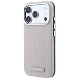 Karl Lagerfeld iPhone 17 Pro Max/iPhone 18 Pro Max Skal Grained Mono Resin Logo Rosa