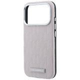 Karl Lagerfeld iPhone 17 Pro Max/iPhone 18 Pro Max Skal Grained Mono Resin Logo Rosa