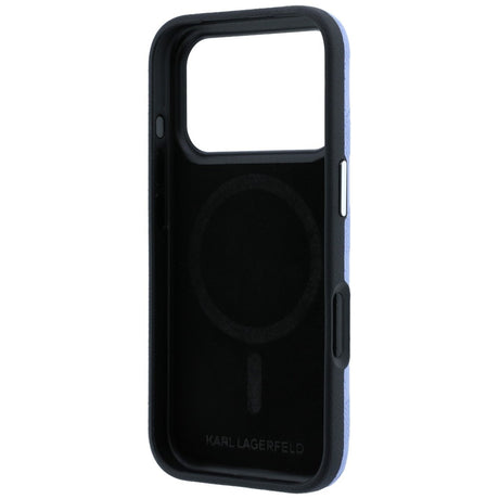 Karl Lagerfeld iPhone 17 Pro/iPhone 18 Pro Skal Grained Mono Resin Logo Blå