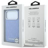 Karl Lagerfeld iPhone 17 Pro Max/iPhone 18 Pro Max Skal Grained Mono Resin Logo Blå