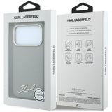 Karl Lagerfeld iPhone 17 Pro Max/iPhone 18 Pro Max Skal Saffiano Script Logo Beige