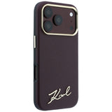 Karl Lagerfeld iPhone 17 Pro Max/iPhone 18 Pro Max Skal Saffiano Script Logo Burgundy