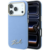 Karl Lagerfeld iPhone 17 Pro/iPhone 18 Pro Skal Script Logo Blå
