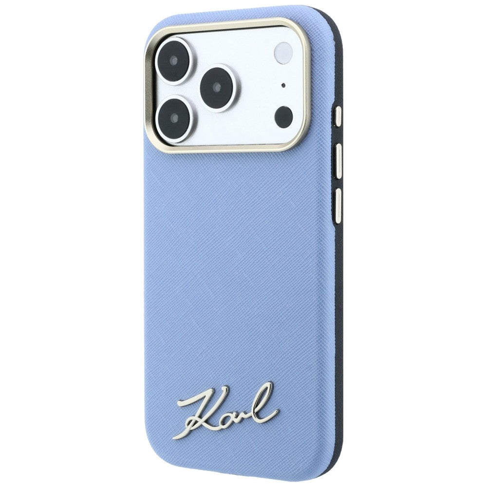 Karl Lagerfeld iPhone 17 Pro/iPhone 18 Pro Skal Script Logo Blå