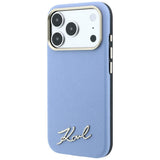 Karl Lagerfeld iPhone 17 Pro/iPhone 18 Pro Skal Script Logo Blå