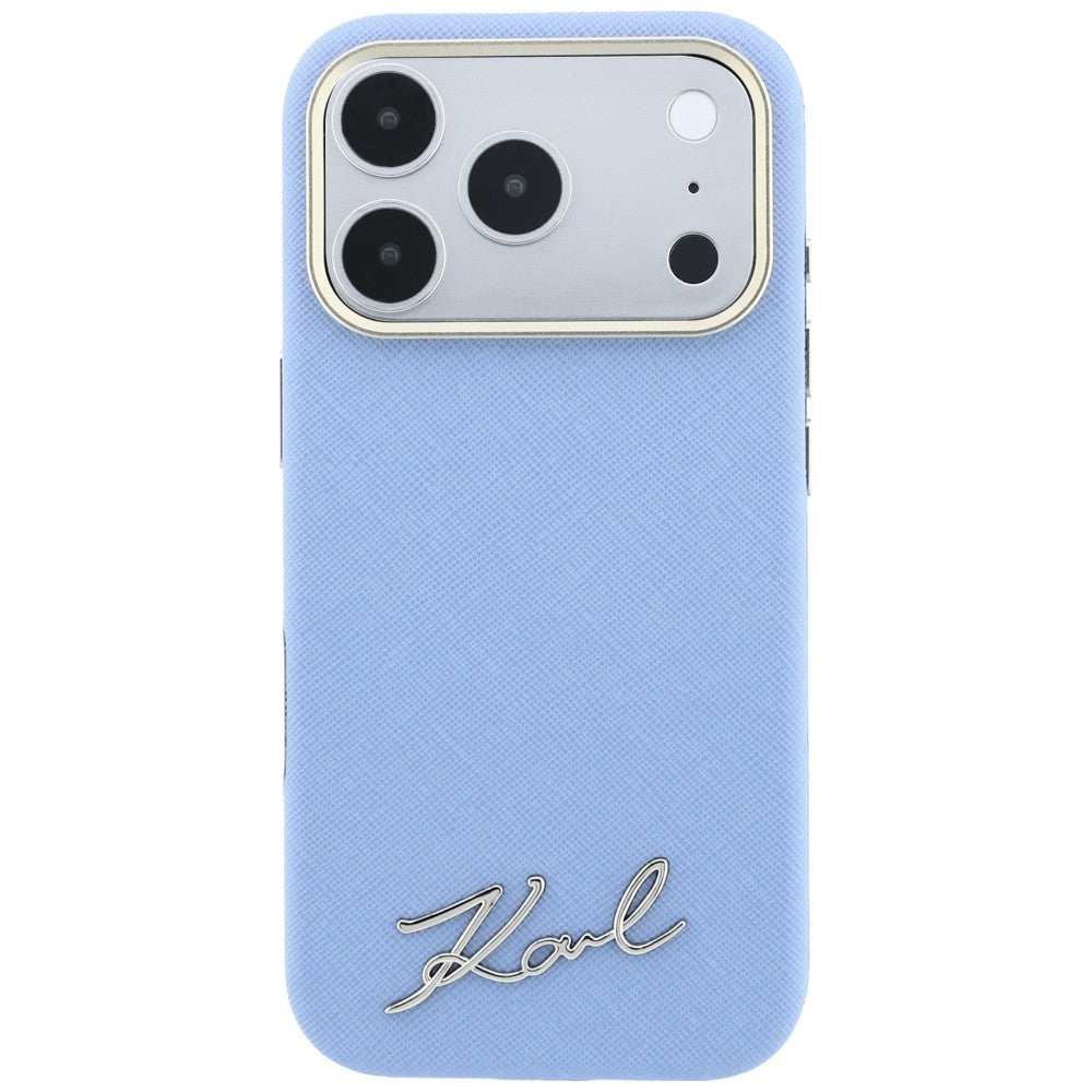 Karl Lagerfeld iPhone 17 Pro Max/iPhone 18 Pro Max Skal Script Logo Blå