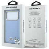 Karl Lagerfeld iPhone 17 Pro Max/iPhone 18 Pro Max Skal Script Logo Blå
