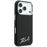 Karl Lagerfeld iPhone 17 Pro Max/iPhone 18 Pro Max Skal Saffiano Script Logo Svart