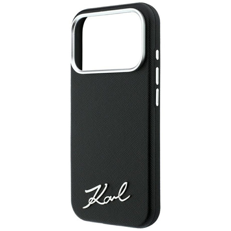 Karl Lagerfeld iPhone 17 Pro Max/iPhone 18 Pro Max Skal Saffiano Script Logo Svart
