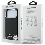 Karl Lagerfeld iPhone 17 Pro Max/iPhone 18 Pro Max Skal Saffiano Script Logo Svart