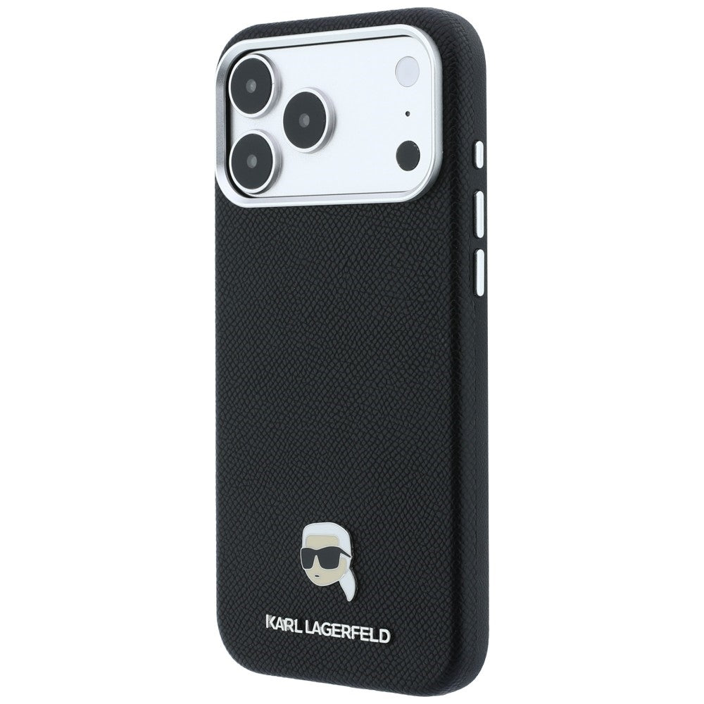 Karl Lagerfeld iPhone 17 Pro Max/iPhone 18 Pro Max Skal Grained Karl Svart