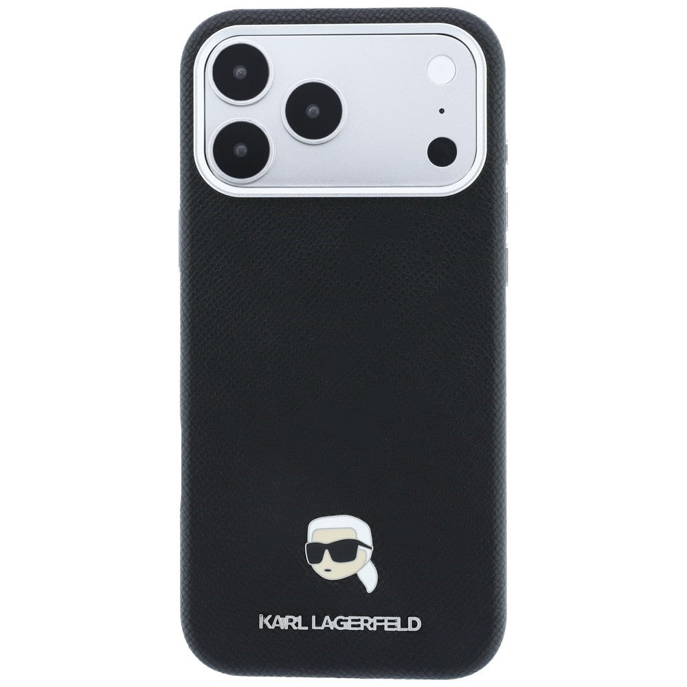 Karl Lagerfeld iPhone 17 Pro Max/iPhone 18 Pro Max Skal Grained Karl Svart