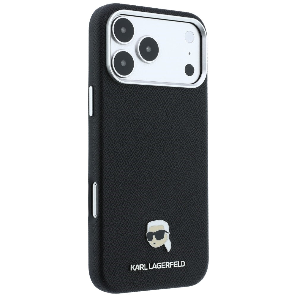 Karl Lagerfeld iPhone 17 Pro Max/iPhone 18 Pro Max Skal Grained Karl Svart