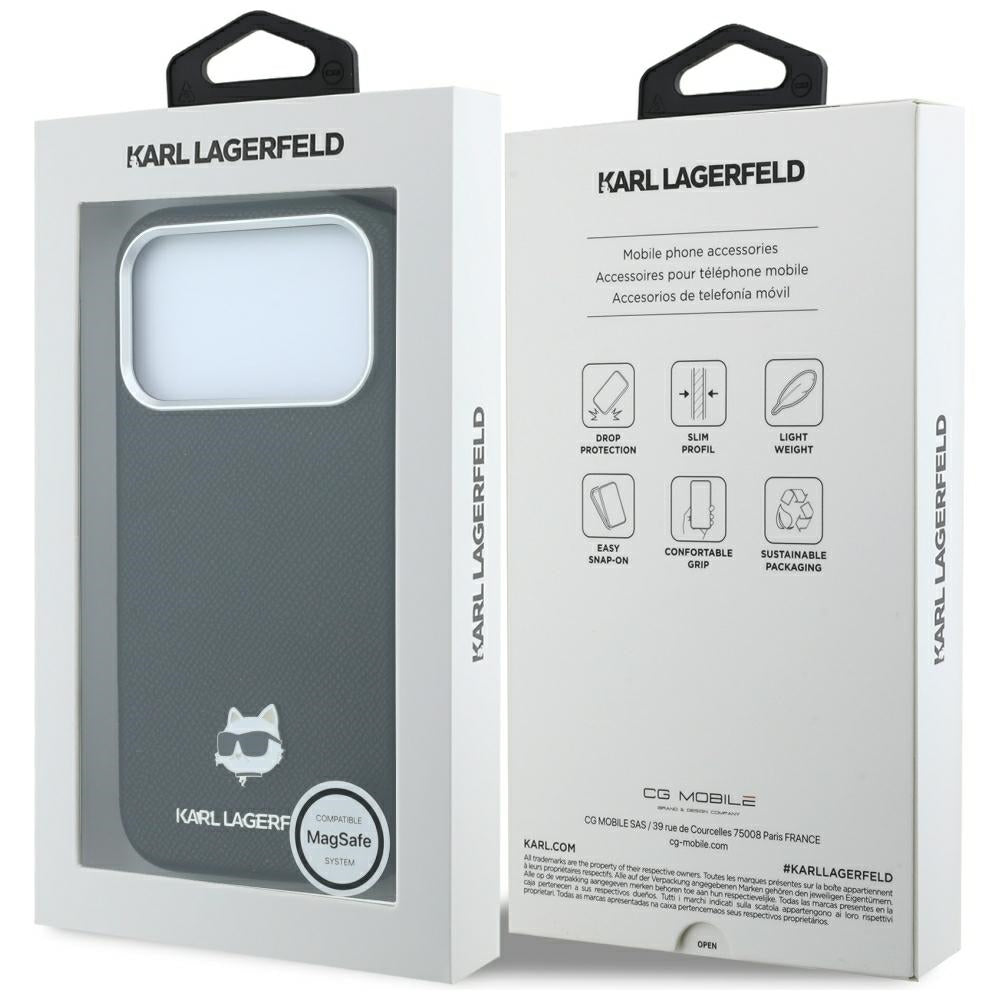 Karl Lagerfeld iPhone 17 Pro Max/iPhone 18 Pro Max Skal Grained Choupette Svart