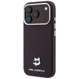 Karl Lagerfeld iPhone 17 Pro/iPhone 18 Pro Skal Grained Choupette Burgundy