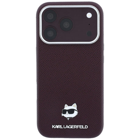 Karl Lagerfeld iPhone 17 Pro/iPhone 18 Pro Skal Grained Choupette Burgundy