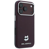 Karl Lagerfeld iPhone 17 Pro/iPhone 18 Pro Skal Grained Choupette Burgundy