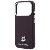 Karl Lagerfeld iPhone 17 Pro/iPhone 18 Pro Skal Grained Choupette Burgundy